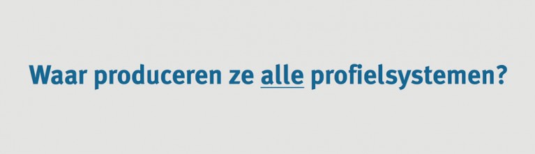 frontlijn waar produceren ze alle profielsystemen